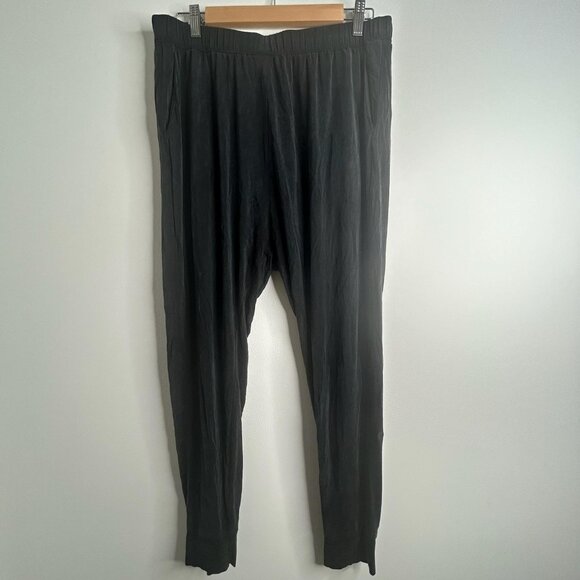 Lululemon Softstreme Lab Pants Wms 8 Black Harem Joggers Tapered Elastic Waist - Picture 1 of 10